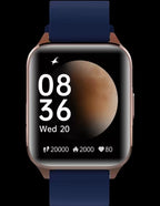 Fastrack Square Display Smartwatch with Blue Silicone Strap
