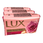 Lux Even-toned Glow Bathing Soap infused with Vitamin C & E | For Superior Glow | 150g x 3