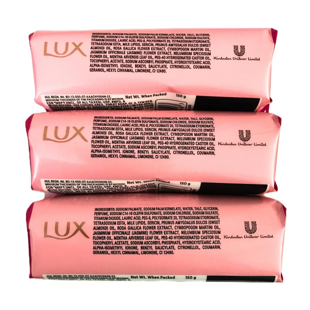 Lux Even-toned Glow Bathing Soap infused with Vitamin C & E | For Superior Glow | 150g x 3
