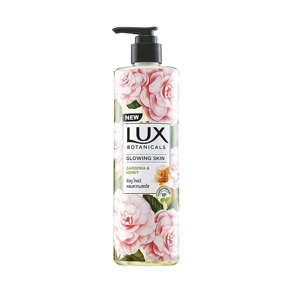 Lux Botanicals Glowing Skin Body Wash With Gardenia & Honey Extracts For Women, 100% Natural Extracts, Moisturizing & Gentle Shower Gel Smooth & Nourished Skin