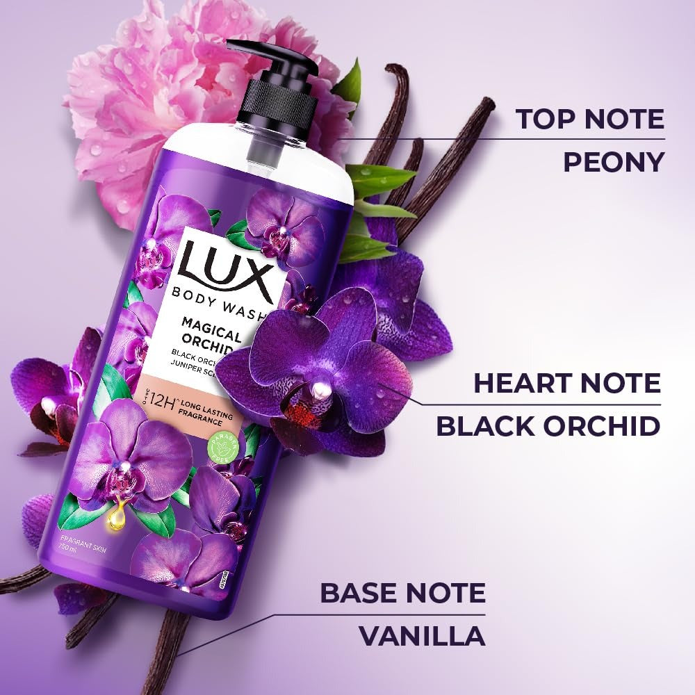 Lux Magical Orchid Bodywash with Black Orchid & Juniper Oil, 750 ml