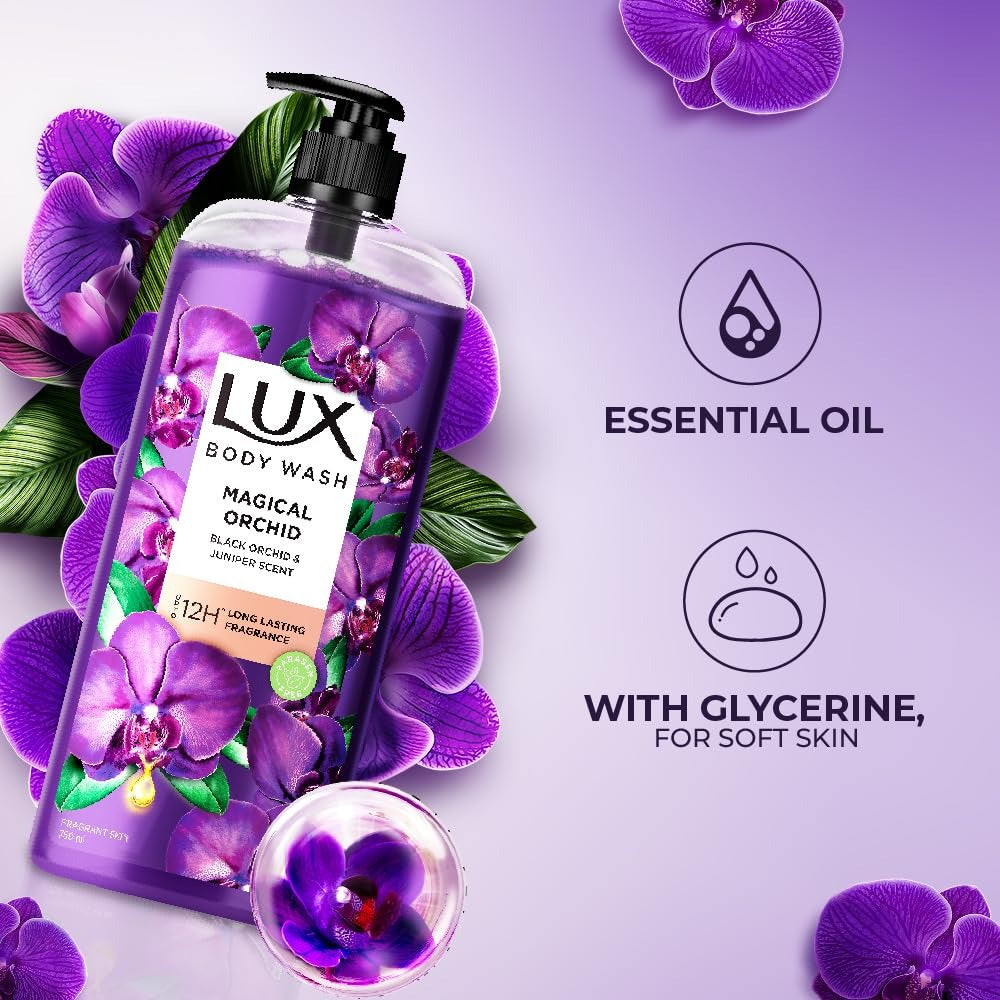 Lux Magical Orchid Bodywash with Black Orchid & Juniper Oil, 750 ml