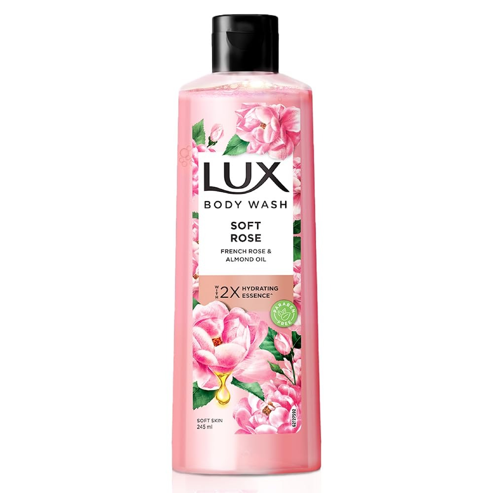 Lux Soft Rose Bodywash with French Rose & Almond Oil, 245 ml