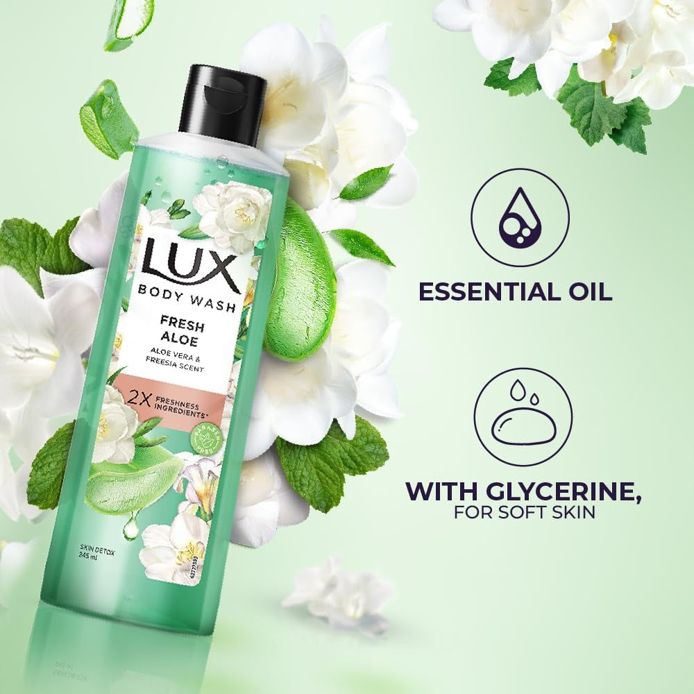 Lux Fresh Aloe Bodywash with Aloe Vera & Freesia Scent, 245 ml