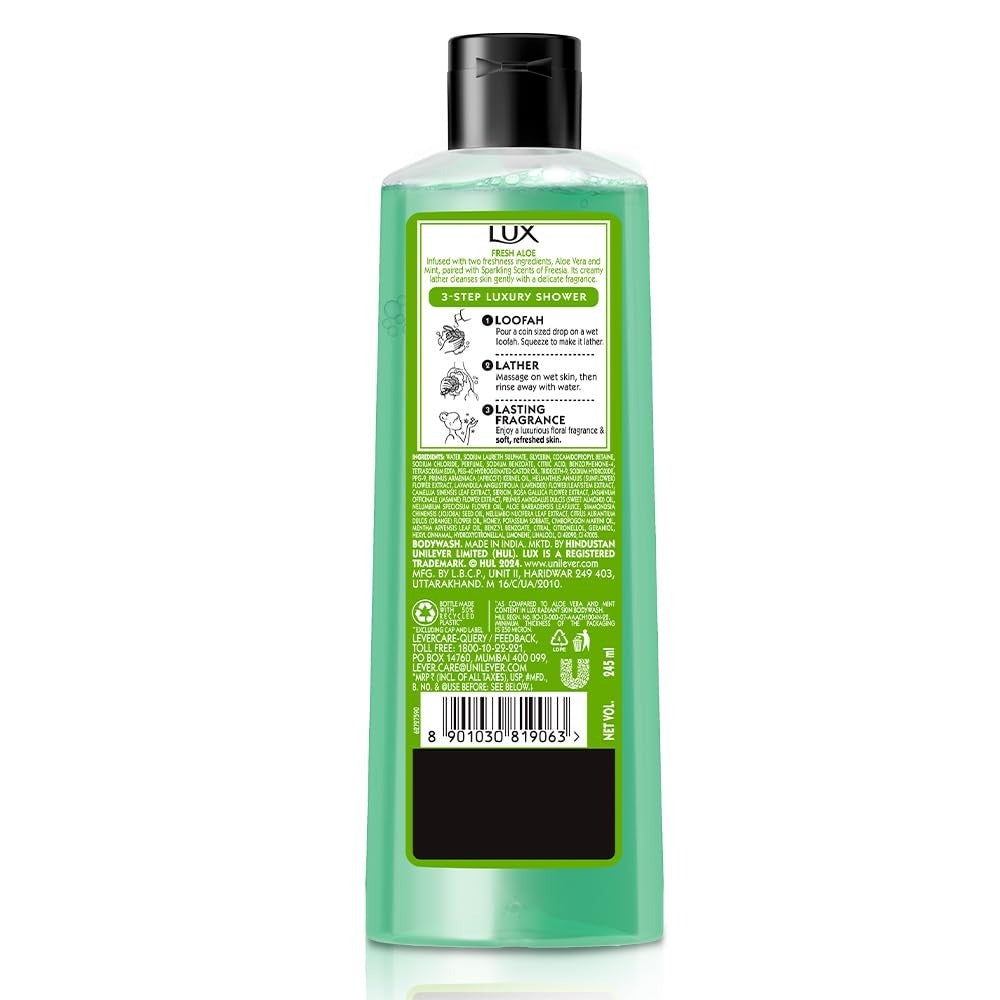 Lux Fresh Aloe Bodywash with Aloe Vera & Freesia Scent, 245 ml