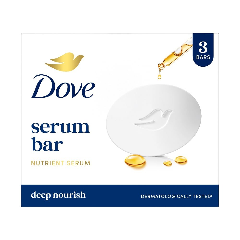 Dove Serum Bar | with Nutrient Serum | Deep Nourish | 375g (125g x 3),Dove soap, serum bar, nourishing soap, moisturizing bar, nutrient serum, deep nourish,