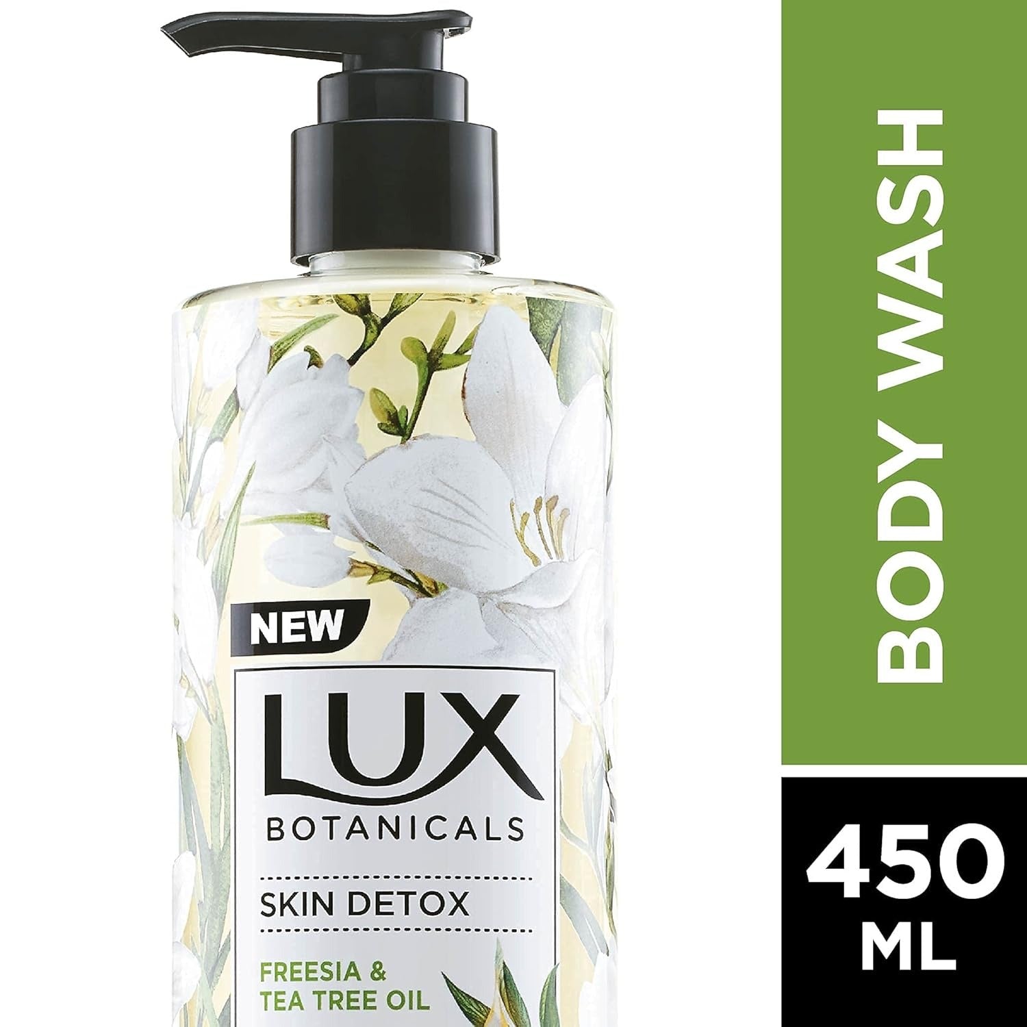 Lux Botanicals Skin Detox Body Wash With Freesia&Tea Tree Oil Extracts For Women,100% Natural Extracts,Purifying&Gentle Shower Gel For Nourished&Revived Skin