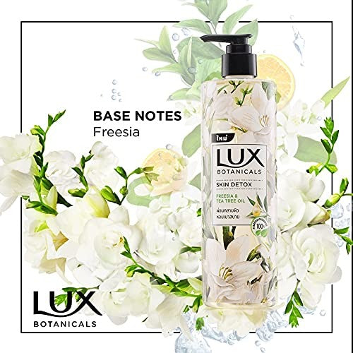 Lux Botanicals Skin Detox Body Wash With Freesia&Tea Tree Oil Extracts For Women,100% Natural Extracts,Purifying&Gentle Shower Gel For Nourished&Revived Skin