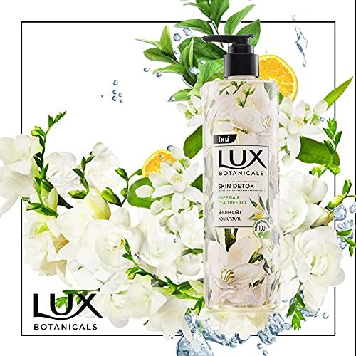 Lux Botanicals Skin Detox Body Wash With Freesia&Tea Tree Oil Extracts For Women,100% Natural Extracts,Purifying&Gentle Shower Gel For Nourished&Revived Skin