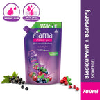 Fiama Blackcurrant & Bearberry Shower Gel 700ml, Bodywash Refill Value Pouch for Women & Men, With Skin Conditioners for Radiant Glow
