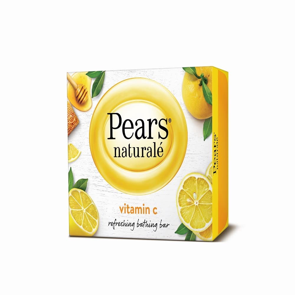Pears Naturale Vitamin C Soap 100gm,Pears Vitamin C Soap, Brightening Soap Bar, Naturale Soap, Glycerin Soap, Citrus Soap, Glowing Skin Soap, Natural Extracts,