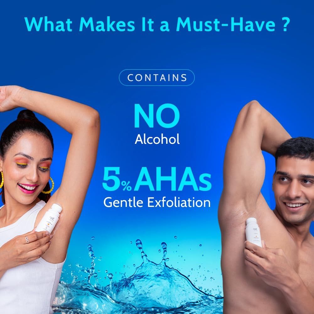 Chemist At Play Exfoliating Body Wash + Under-Arm Roll-On, Aqua Fragrance | Prevent Dry, Rough, Bumpy Skin, Brightens Skin & Exfoliates Underarm