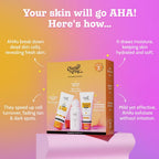 Chemist At Play Exfoliating Kit | Exfoliating Body Wash Removes Tan | Underarm Roll On Fights Odour & Brightens Underarm | AHA Body Lotion Nourishes Skin | 140m