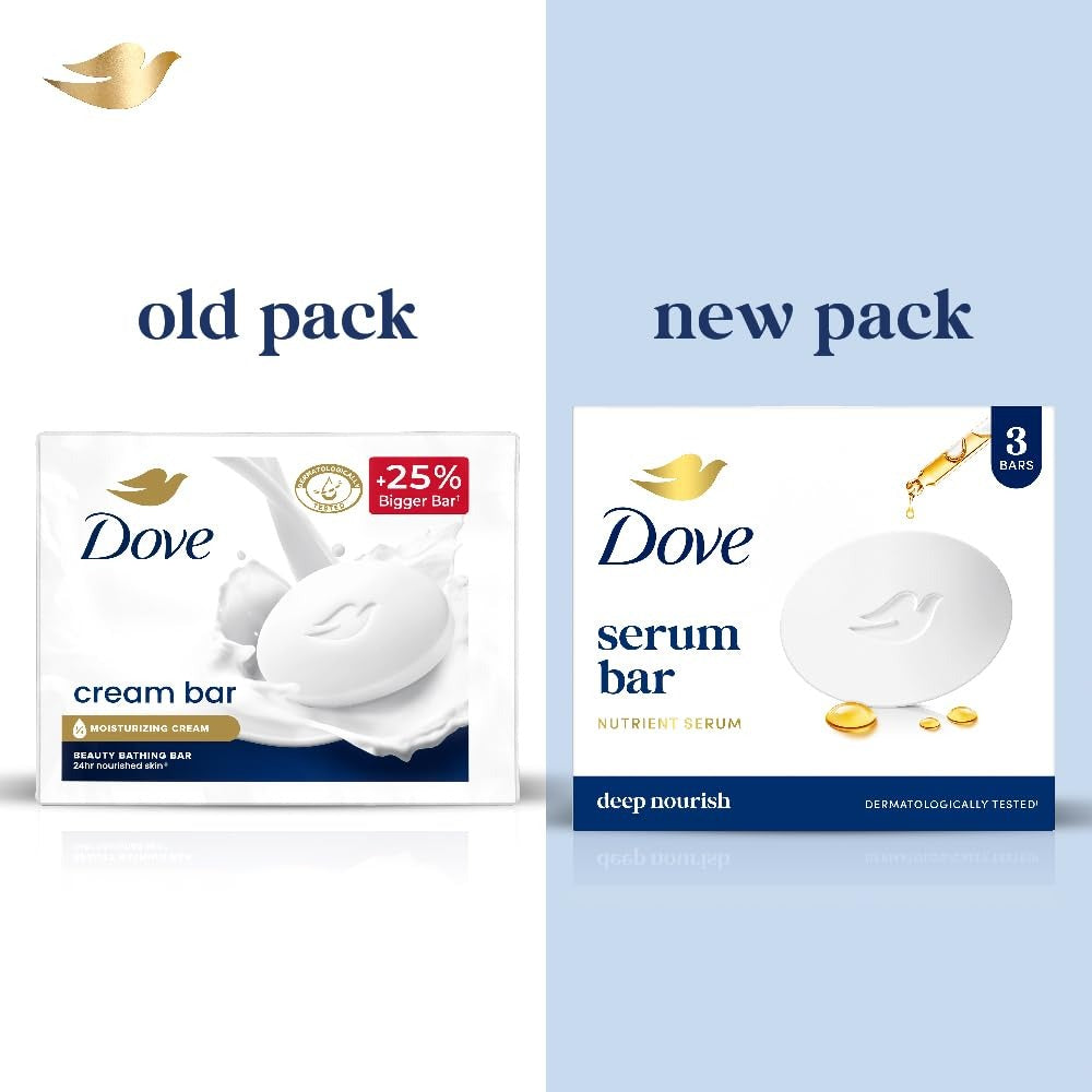 Dove Serum Bar | with Nutrient Serum | Deep Nourish | 375g (125g x 3)