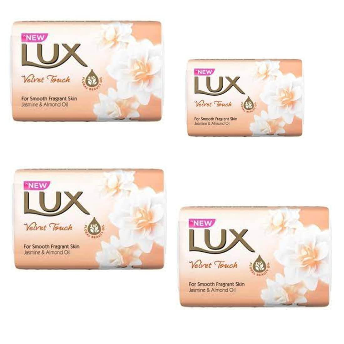 Lux Soap Velvet Touch, 100 gm, Pack of 4,Lux Velvet Touch soap, Lux bathing bar, French rose soap, almond oil soap, moisturizing soap, soft skin soap,