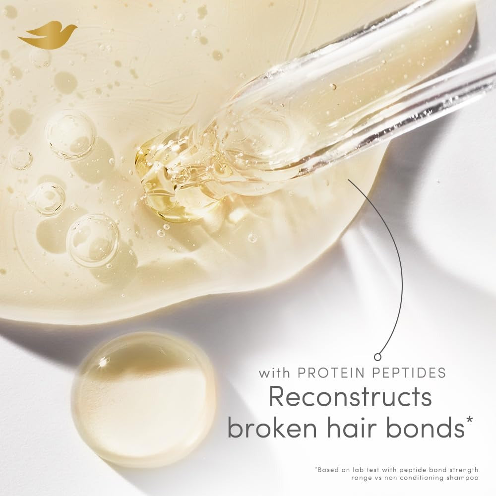Dove Peptide Bond Strength Shampoo for Dry & Damaged Hair - 340 ml | Enriched with PROTEIN PEPTIDES | Reconstructs broken Bonds for 20X Stronger Hair
