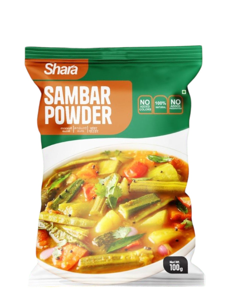 Sambar Powder | Shara sambar powder | Authentic South Indian Masala | 100% Natural Spices | No Added Colors or Preservatives | Fresh & Aromatic