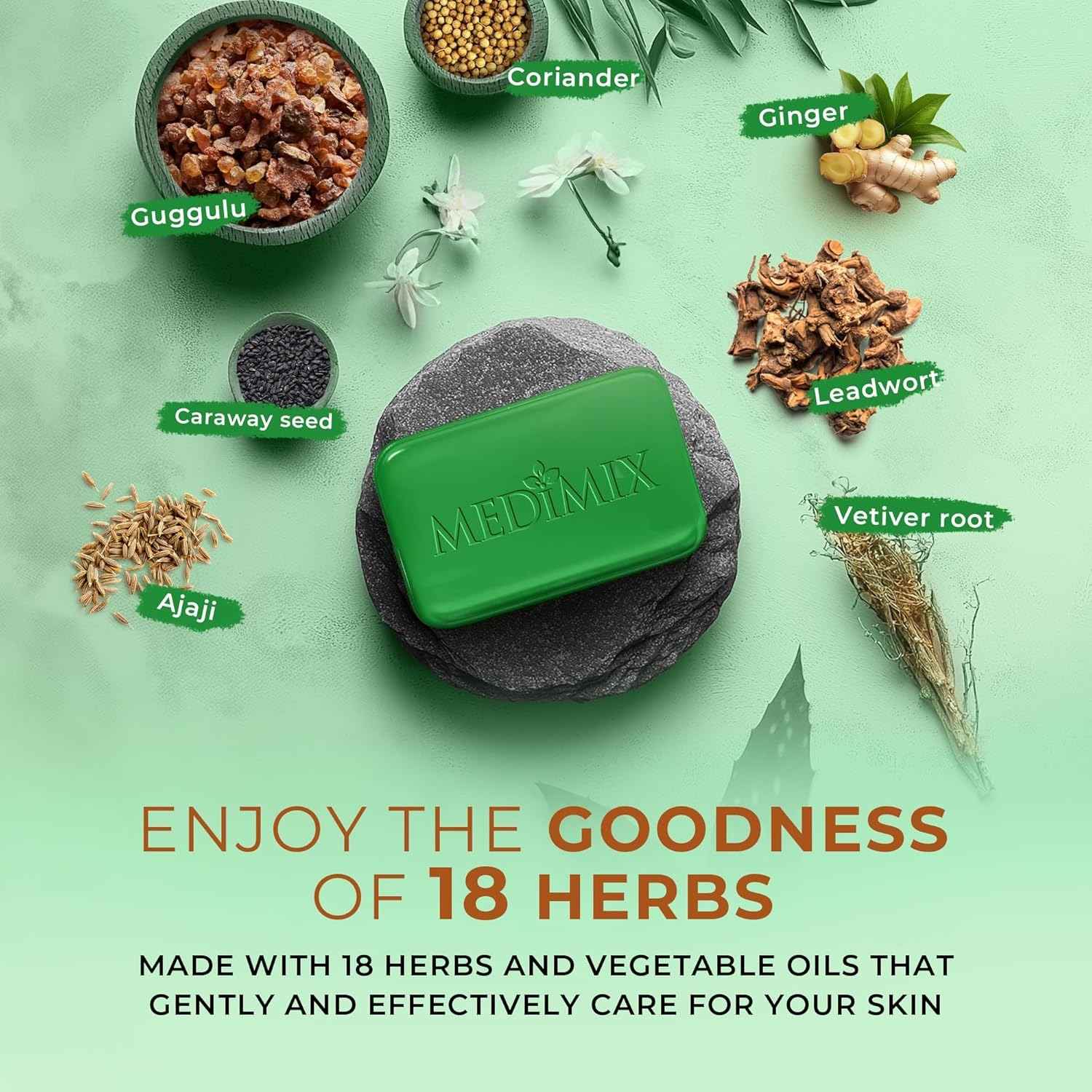 Medimix Classic Ayurvedic Traditionally Made Soap 150g (4 + 1 Combo Pack) | Infused with 18 Herbs | Effective for Skin Problems,Medimix soap, Medimix Classic,