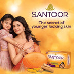 Santoor Sandal & Turmeric Soap for Total Skin Care, 125g (Pack of 4),Santoor soap, sandal soap, turmeric soap, skin brightening soap, herbal soap, natural soap,