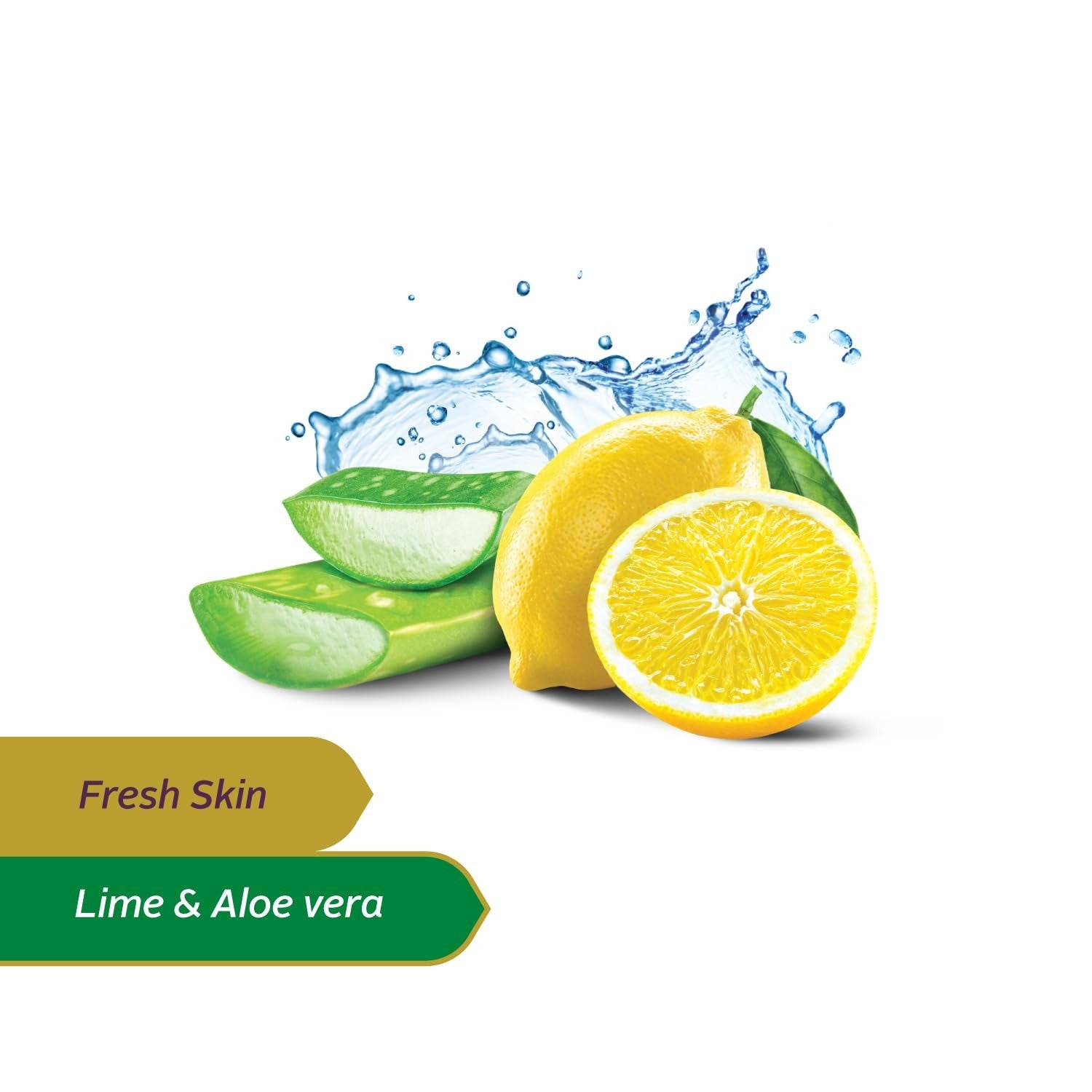 Santoor Fresh Skin Aloe Vera & Lime Bathing Soap with Nourishing & Anti-Aging Properties| For Smooth & Soft and Younger-Looking Skin| For All Skin Types| 125g,