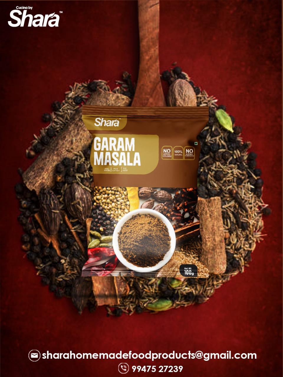 Garam Masala|Shara  | Authentic Indian Spice Blend | 100% Natural & Aromatic | No Added Colors or Preservatives