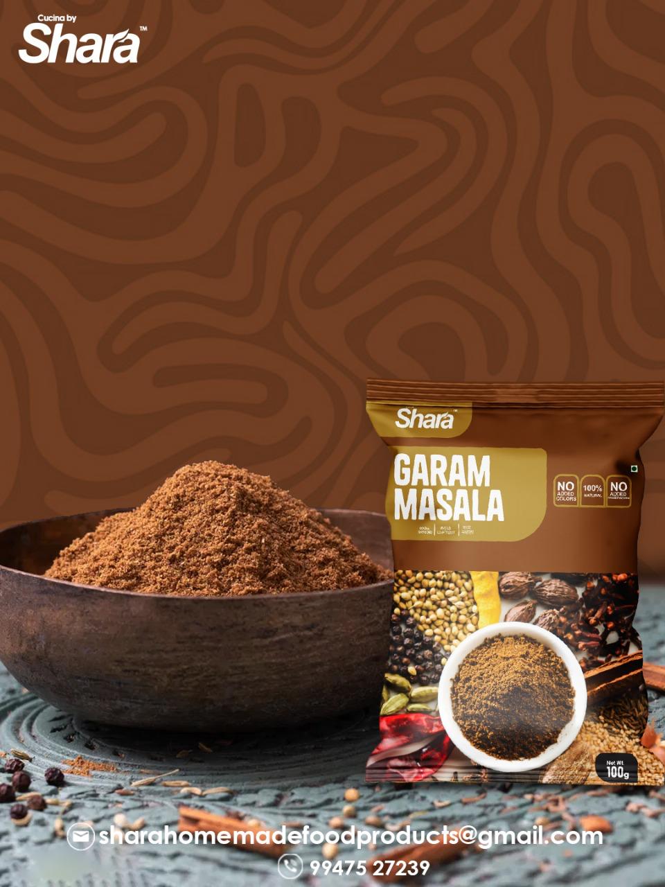 Garam Masala|Shara  | Authentic Indian Spice Blend | 100% Natural & Aromatic | No Added Colors or Preservatives