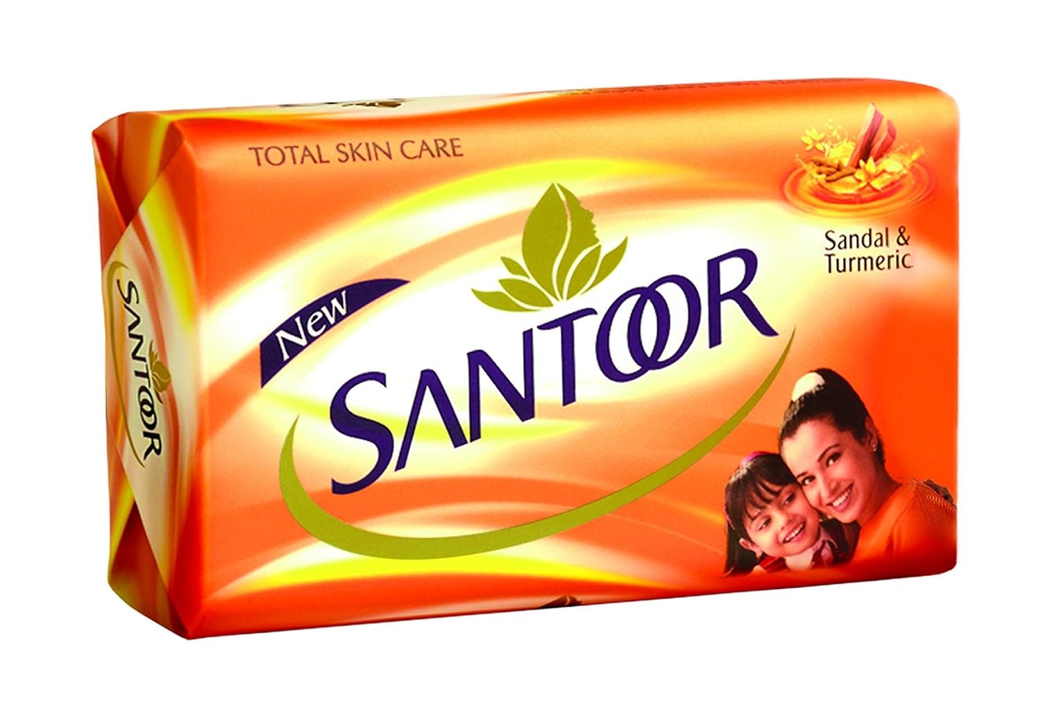 Santoor Sandal and Turmeric Soap, 100g,Santoor soap, sandal soap, turmeric soap, glowing skin soap, natural skincare soap, beauty soap, bathing bar, sandalwood,