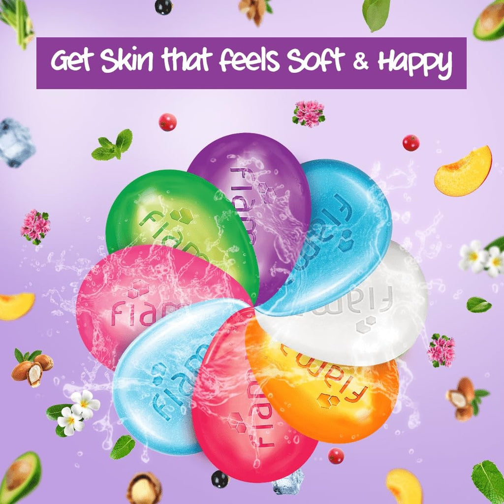 Fiama Gel Bathing Bar Mega Celebration Pack, With 8 Unique Gel Bars, 1000g (125g - Pack of 8), with Skin Conditioners For Moisturized Skin, Soap for Women & Men
