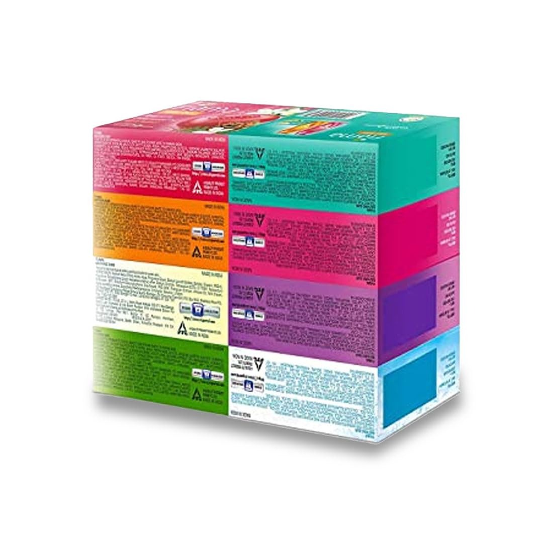 Fiama Gel Bathing Bar Mega Celebration Pack, With 8 Unique Gel Bars, 1000g (125g - Pack of 8), with Skin Conditioners For Moisturized Skin, Soap for Women & Men