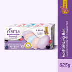 Fiama Moisturizing Soap Bars Celebration Pack, Japanese Hokkaido Milk & Berries, Soaps Pack Of 5 (625g), Non-Sticky Moisturized Skin, 1/3Rd Skin Moisturizers,