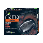 Fiama Men Deep Clean Gel Bar, with Charcoal, Grapefruit & Skin Conditioners, 125g Soap for Men, Skin Friendly pH, For All Skin Types