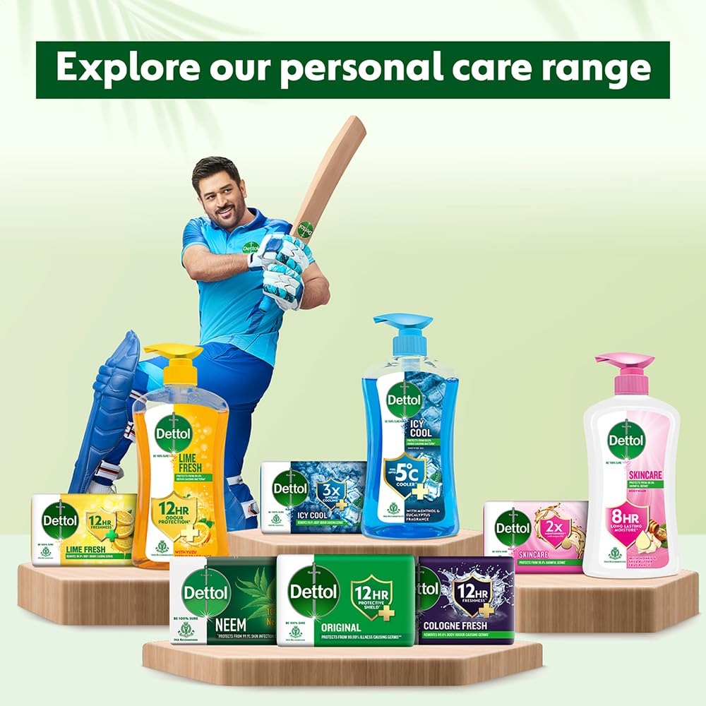 Dettol Original Bathing Soap Bar with 12 HR protective shield (750gm) | Kills 99.99% Germs, 150g (Pack of 5),Dettol soap, Original Dettol bathing bar,