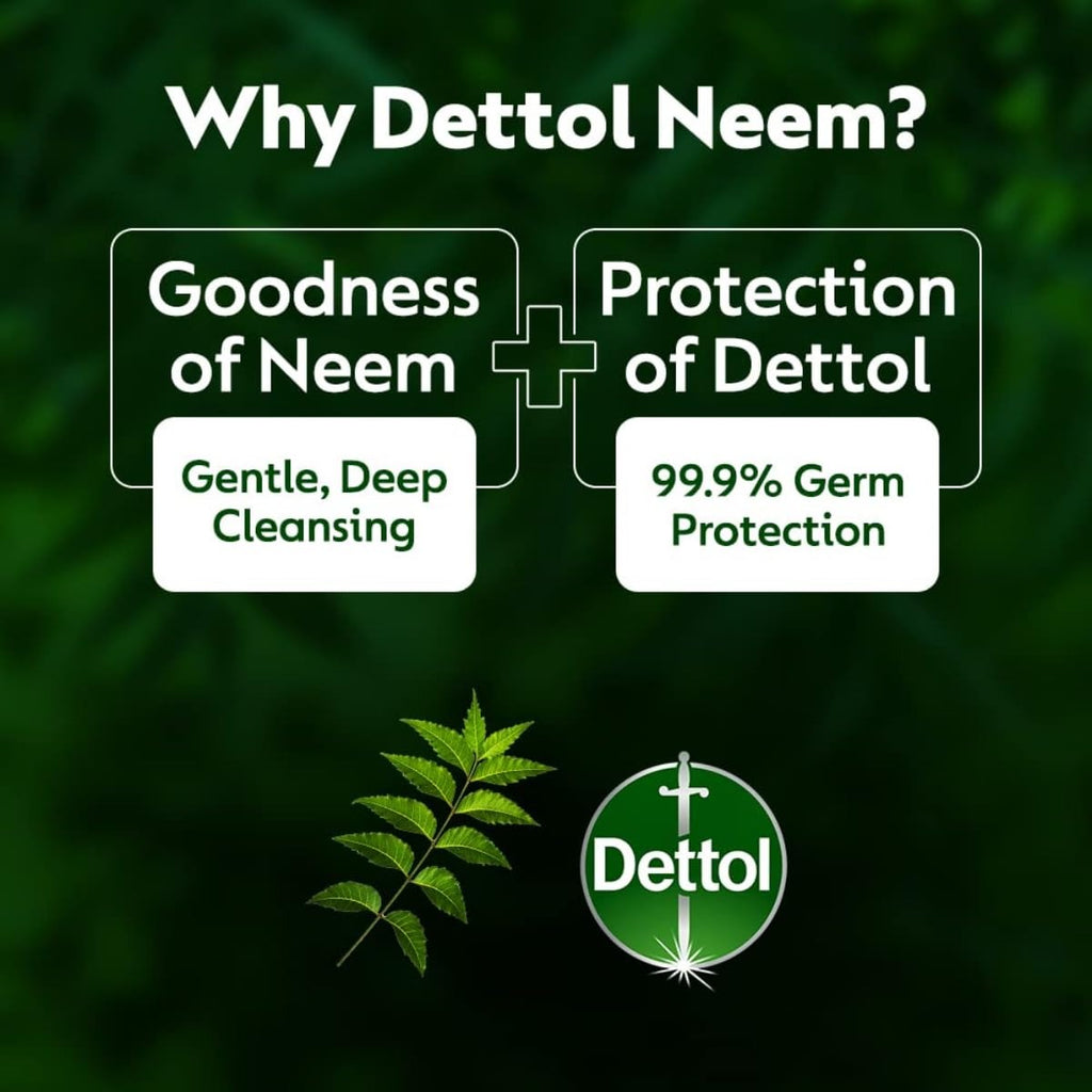 Dettol Neem Bathing Soap Bar With Pure Neem Oil, 75G (Buy 3 Get 1 Free), Combo Offer On Bath Soap,Dettol Neem Soap, Neem Bathing Bar, Pure Neem Oil Soap,