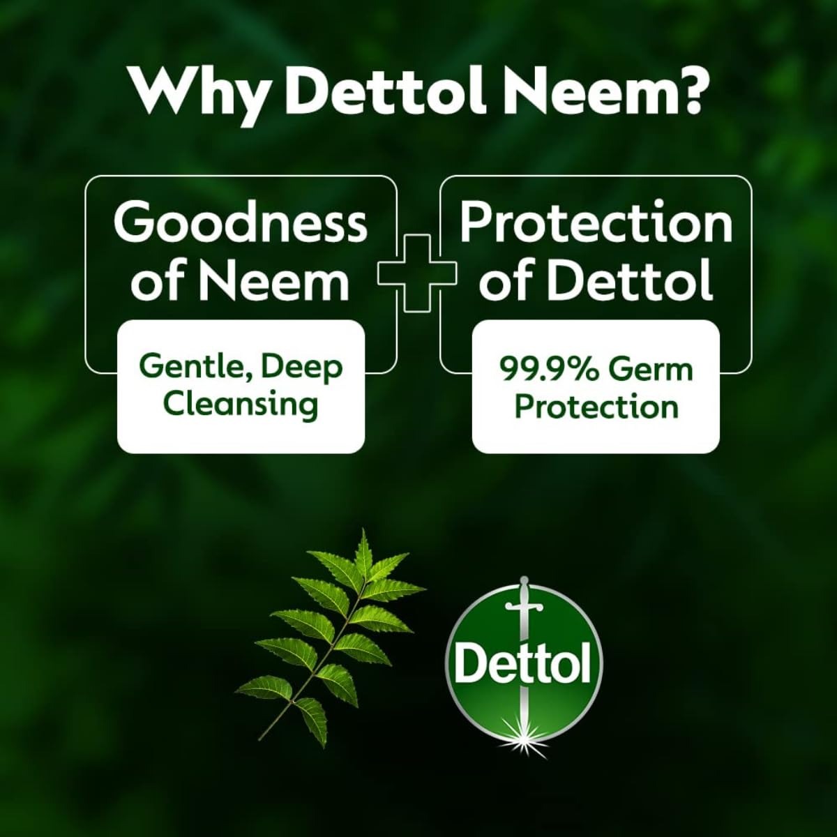 Dettol Neem Bathing Soap Bar With Pure Neem Oil, 75G (Buy 3 Get 1 Free), Combo Offer On Bath Soap,Dettol Neem Soap, Neem Bathing Bar, Pure Neem Oil Soap,