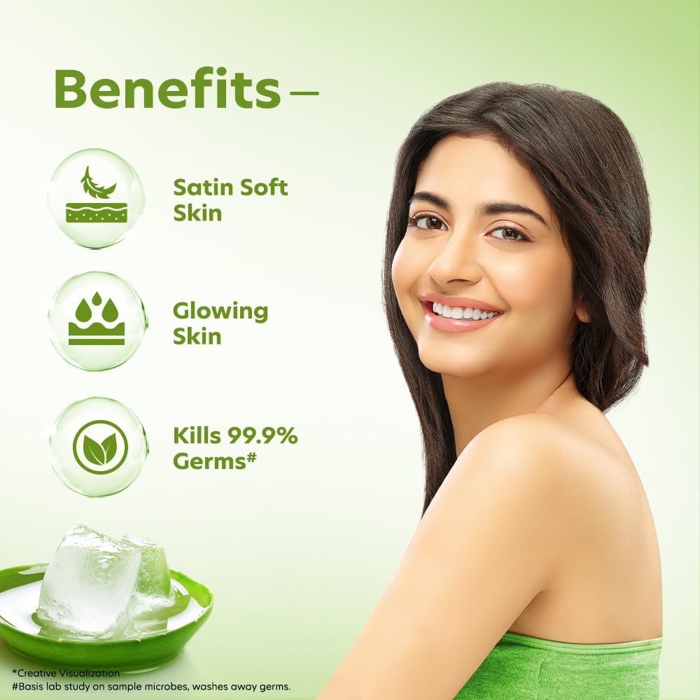 Vivel Aloe Vera Grade 1 Bathing Soap with Vitamin E for Soft Glowing skin, 600g (150g - Pack of 4), Soap for Women & Men, For All Skin Types,Vivel soap,