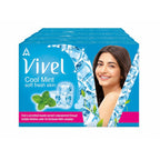 Vivel Cool Mint, Soft Fresh Skin Soap, 600g (150g - Pack of 4), Soap for Women & Men for Soft, Glowing & Moisurised Skin, All Skin Types,Vivel Cool Mint soap,