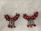 Earrings - Kunnikuru Earring | Red white Kunnikuru earrings | Beaded Kunnikuru earrings | Handmade Kunnikuru earrings | Antique Kunnikuru earrings | Ethnic Kunnikuru jewelry