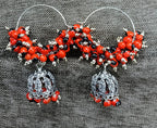 Earrings - Kunnikuru Earring | Red white Kunnikuru earrings | Beaded Kunnikuru earrings | Handmade Kunnikuru earrings | Antique Kunnikuru earrings | Ethnic Kunnikuru jewelry