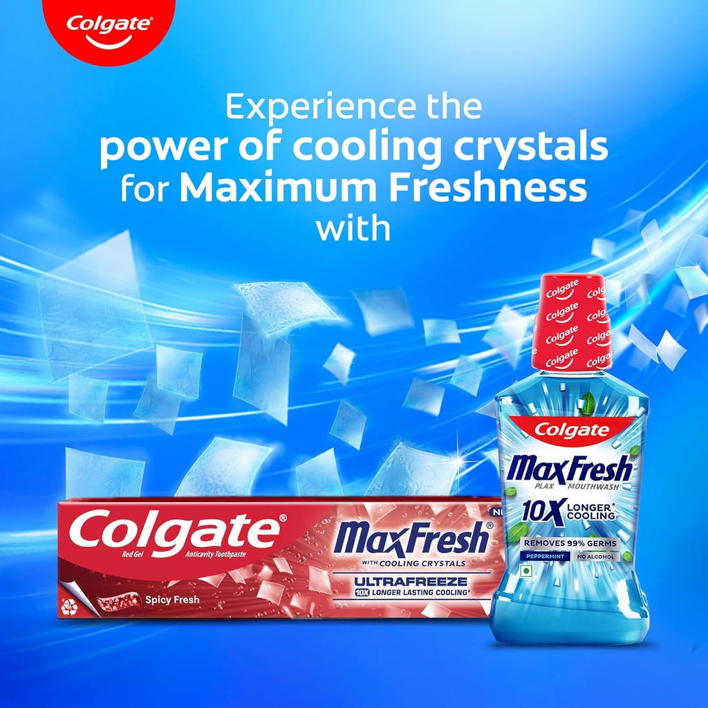 Colgate Max Fresh Toothpaste, Red Gel Paste with Menthol For Tooth Decay Prevention, Cavity Protection, Gum Protection, Whitening, Eliminates Bad Breath (300g,