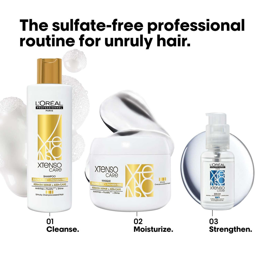 LOREAL Professionnel Xtenso Care Sulfate-free* Shampoo | For all hair types | Gently cleanses, controls frizz and adds shine | With Keratin Repair