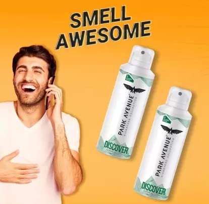 Park Avenue Men Discover Premium Body Fresh Scent Deodorant Spray - (Combo Pack 1 + 1 Free, 150 Ml Each)
