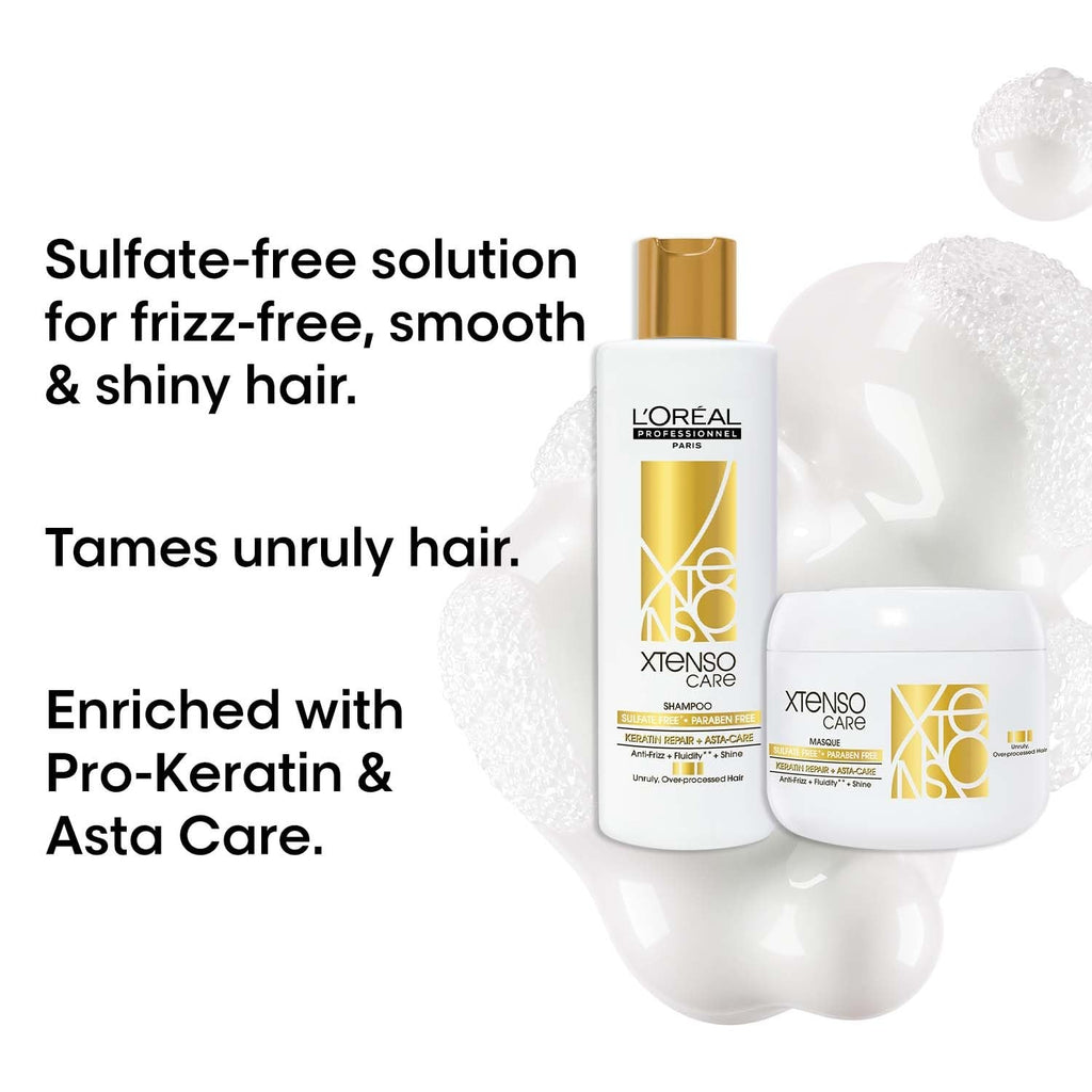 LOREAL Professionnel Paris Xtenso Care Sulfate-Free* Shampoo 250Ml And Hair Masque 200Ml Combo For All Hair Types (Pack Of 2)