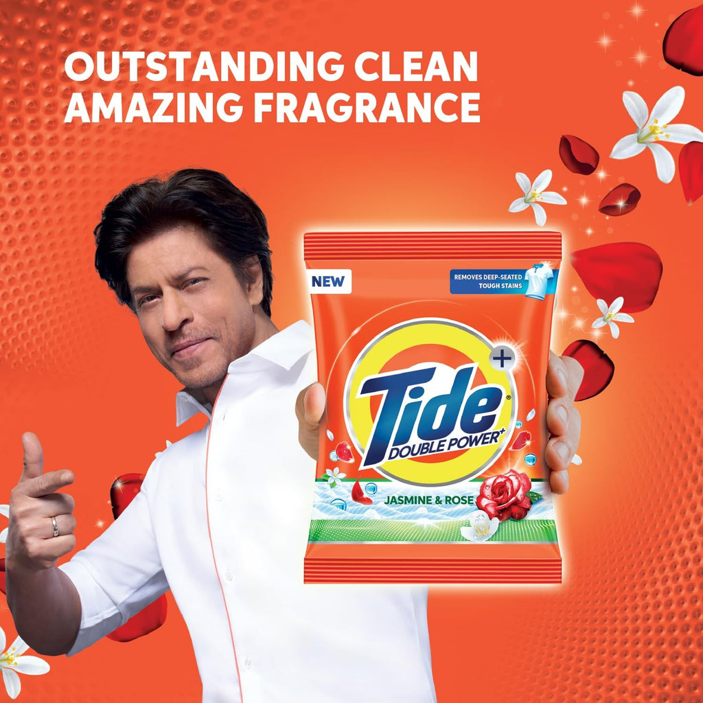 Tide Plus Detergent Washing Powder - 10kg Mega Saver Pack | Jasmine & Rose Fragrance | Removes deep-seated Oil, Gravy, Tea Stains | World's No. 1 Detergent