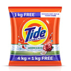 Tide Plus Double Power Detergent Washing Powder - 4 kg + 1 Kg Free (Jasmine and Rose),Tide detergent, Tide Plus Double Power, washing powder, jasmine & rose