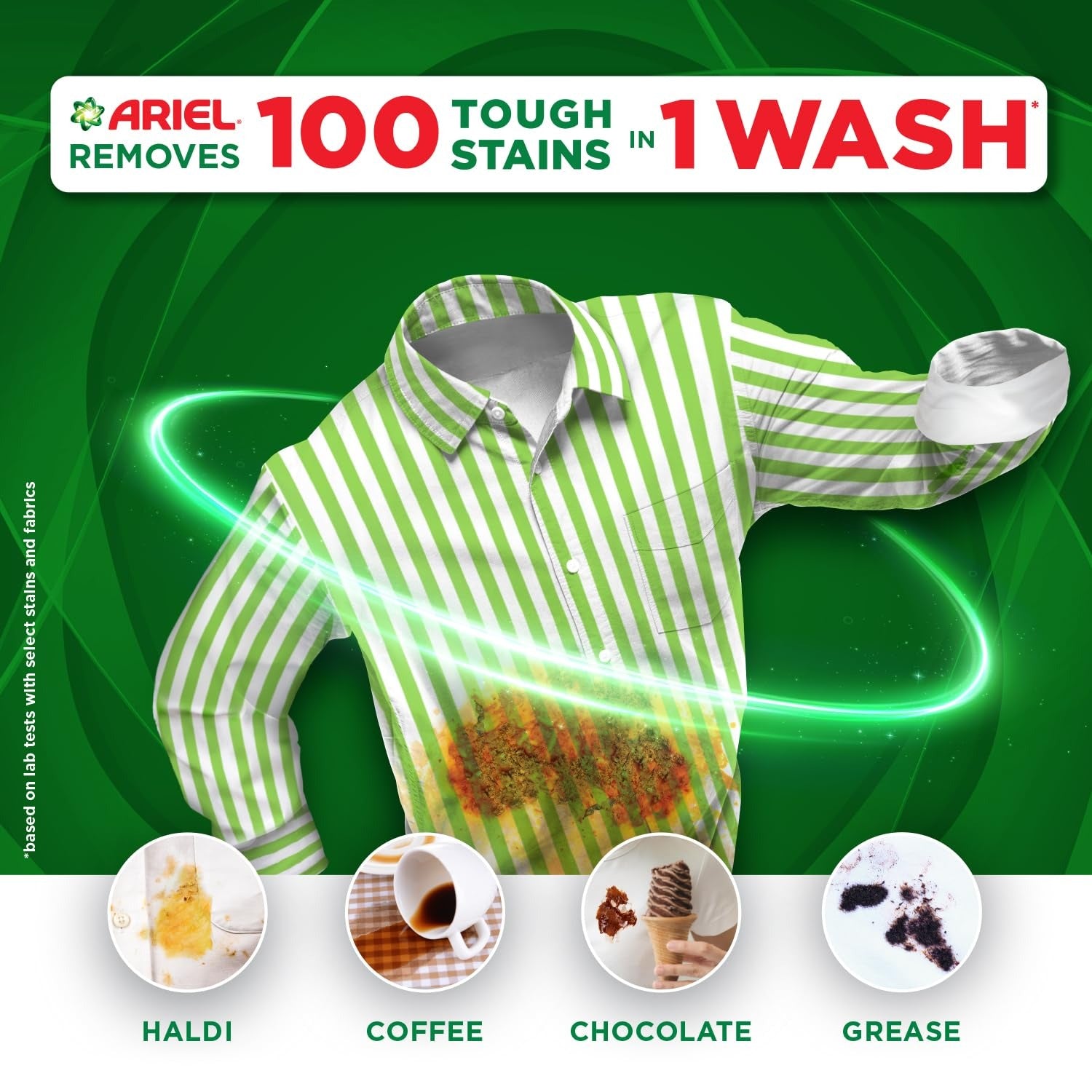 Ariel Matic Machine Expert Detergent Powder Front Load - 4Kg + 1.8kg + 500ml Liquid free | Removes 100 Tough Stains in 1 wash | Specially Designed for Washing