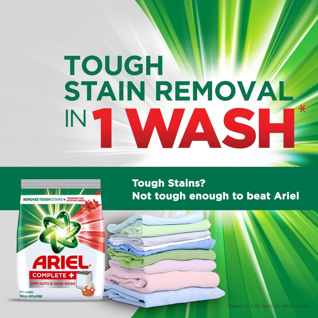 Ariel Complete + Detergent Washing Powder- 4Kg Value Pack & 4In1 Pods Detergent Pack 32 Ct -for Top & Front Load Washing Machine Only,Ariel Complete+,