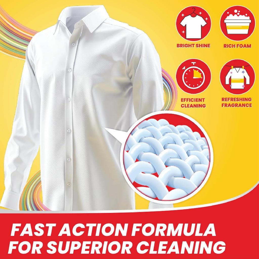GHADI DETERGENT POWDER 5 KG (SUPER SAVER PACK),Ghadi Detergent Powder, 5kg, Super Saver Pack, Stain Removal, Laundry Detergent, Bright Clothes, Fresh Fragrance,