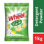 Wheel Green Powder Lemon and Jasmin - 1 kg,Wheel detergent, Wheel Green, Lemon Jasmine detergent, laundry powder, 1 kg detergent, stain removal, fresh fragrance