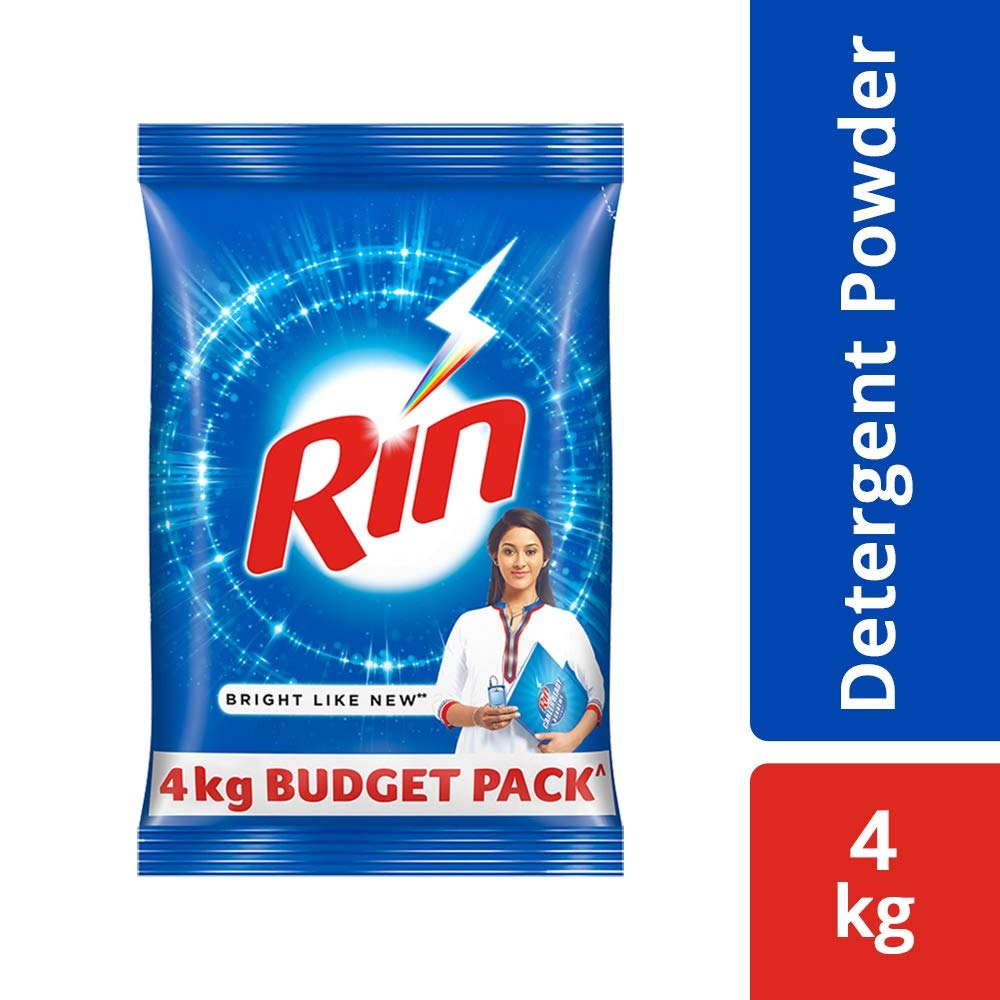 Rin Detergent Powder 4 kg,Rin detergent, Rin powder 4 kg, stain removal, bright clothes, laundry powder, washing powder, daily wash detergent.