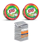 Exo Round Dishwash Bar 250G (Pack Of 2) With Exo Super Dishwashing Solution With Anti-Bacterial Efficacy & Ginger Remove Tough Grime Stains With Ease.